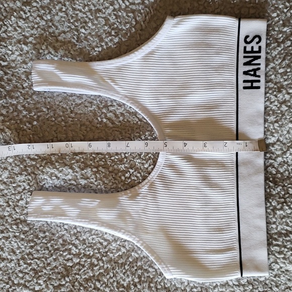 Hanes Logo Band Ribbed Scooped Lounge Bralette - Picture 6 of 6